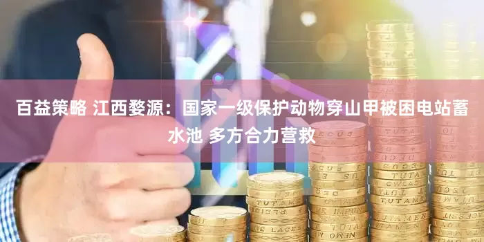 百益策略 江西婺源：国家一级保护动物穿山甲被困电站蓄水池 多方合力营救